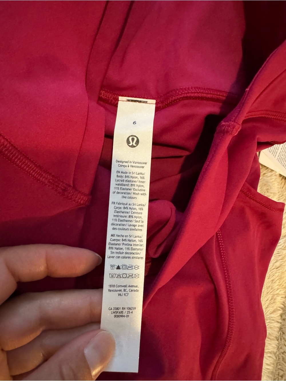 NWT lululemon athletica Raspberry Fast and Free HR Leggings 25” *pockets - Picture 4 of 7